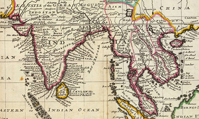Carte de Herman Moll - 1744